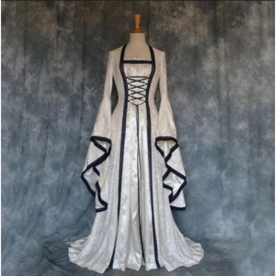 cosplayชุดฮาโลวีนยุคกลางวรรณกรรมย้อนยุคแต่งตัวหญิงrestores-ancient-ways-dress