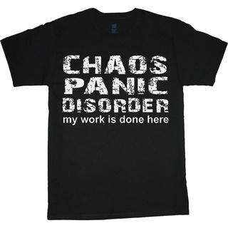 เสื้อยืด พิมพ์ลายกราฟฟิคตลก Chaos Panic Disorder สําหรับผู้ชาย