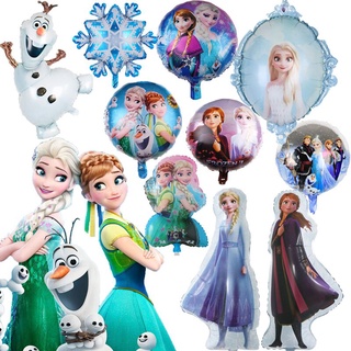 พร้อมส่ง ลูกโป่งฟอยล์อลูมิเนียม ลาย Disney Frozen Princess Aisha Anna Snow treasure สําหรับตกแต่งปาร์ตี้วันเกิดเด็ก