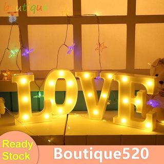 bou โคมไฟ led 3d ลาย 26 ตัวอักษร สำหรับติดตกแต่งผนังบ้าน