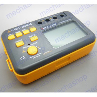 เมกกะโอห์มมิเตอร์ เครื่องตรวจสอบฉนวนแบบดิจิตอล 0.1-2000m ohm Victory VC60B+ Digital Insulation Tester Meter Megger