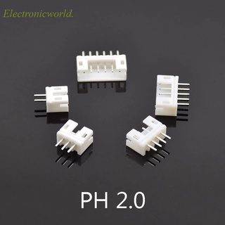 Jst PH 2.0 2P 3 4 5 6 7 8 9P 12 pin Header 2.0mm male อุปกรณ์เชื่อมต่อ PH2.0 2มม. เชื่อมต่อ PH-A 100ชิ้น/ชุด