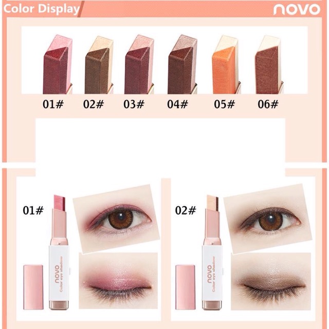 novo-eyeshadow-โนโว-อายแชโดว์-แบบแท่ง-2-สี