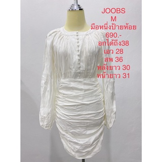 เดรสสั้น สีขาว แขนยาว มือหนึ่งป้ายห้อย JOOBS SIZE M