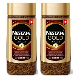 NESCAFE กาแฟสำเร็จรูป ฟรีซ ดราย เนสกาแฟ โกลด์ เดอ ลุกซ์ คอฟฟี่ ชุดละ 2 ขวด ขวดละ 200 กรัม / NESCAFE Gold De Luxe Instant