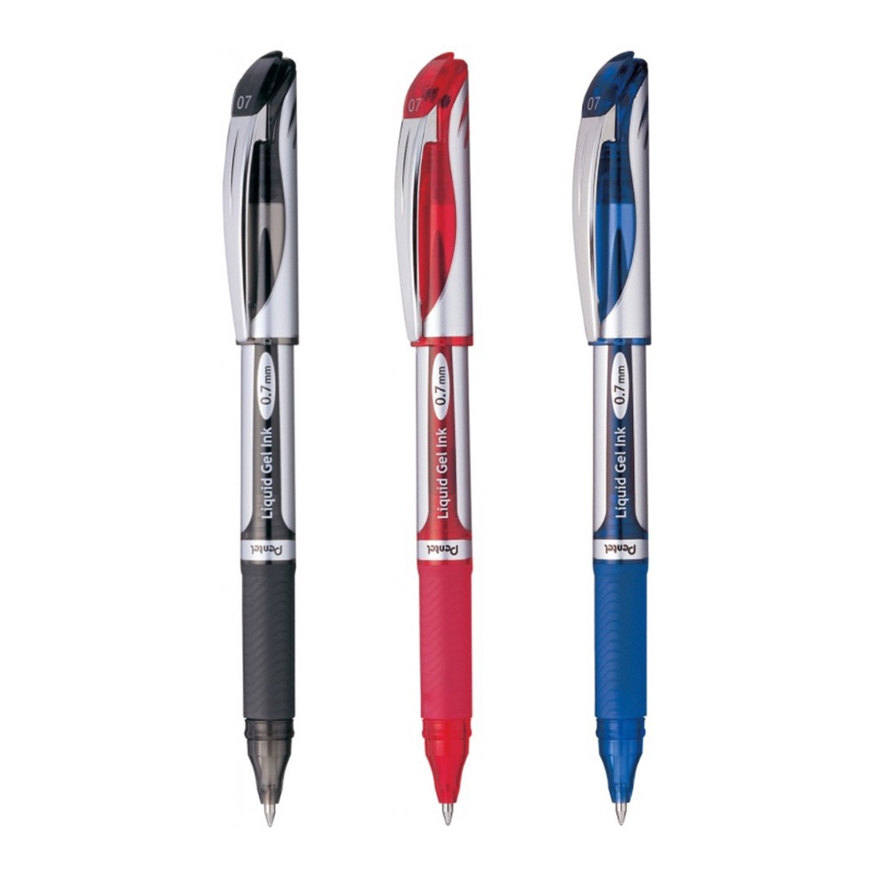 ปากกาเจลแบบถอดปลอก-เพนเทล-pentel-energel-0-5-0-7-1-0-มม-น้ำเงิน-ดำ-แดง-ปากกาเจล-เปลี่ยนไส้ได้-1-แท่ง
