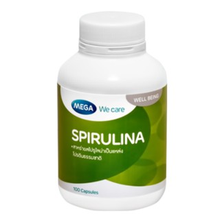 Mega We Care Spirulina 500mg สาหร่ายสไปรูลิน่า 100เม็ด