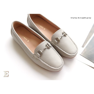 EARL GREY รองเท้าหนังแกะแท้  รุ่น Clyley.S series in Light grey