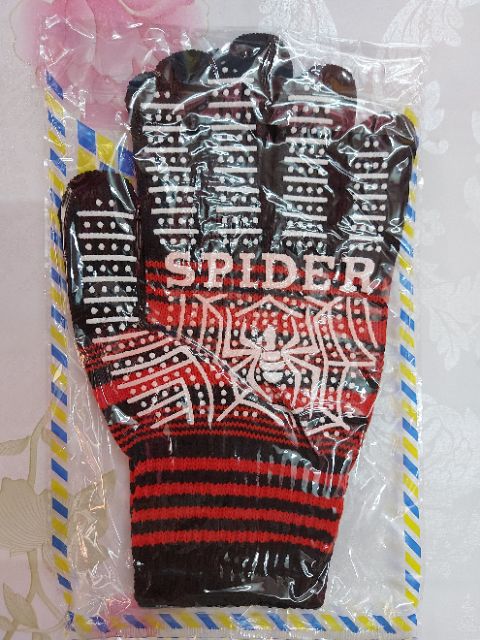 ถูกที่สุด-พร้อมส่ง-ถุงมือ-ขับรถกันลื่นเต็มนิ้ว-ลาย-spider-1-คู่