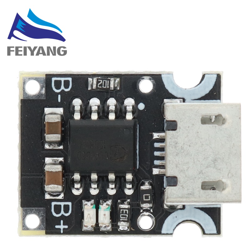 Tp4057 1A โมดูลบอร์ดชาร์จแบตเตอรี่ลิเธียม พอร์ตโพลิเมอร์ Type-C พร้อม ...