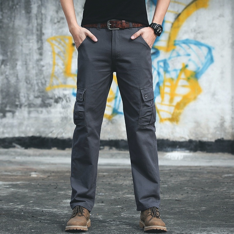 ภาพหน้าปกสินค้ากางเกงคาโก้ การเกงCargo กางเกงสแลค ผ้าดี ไม่ร้อน มี 4 สี เอว28-36