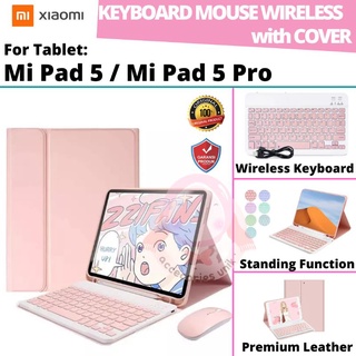 Xiaomi Mi Pad 5/Mi Pad 5 Pro ปกหนังสือ หนัง พลิก เคส คีย์บอร์ด ไร้สาย บลูทูธ เมาส์ เคสคลิกเงียบ เคสหนัง