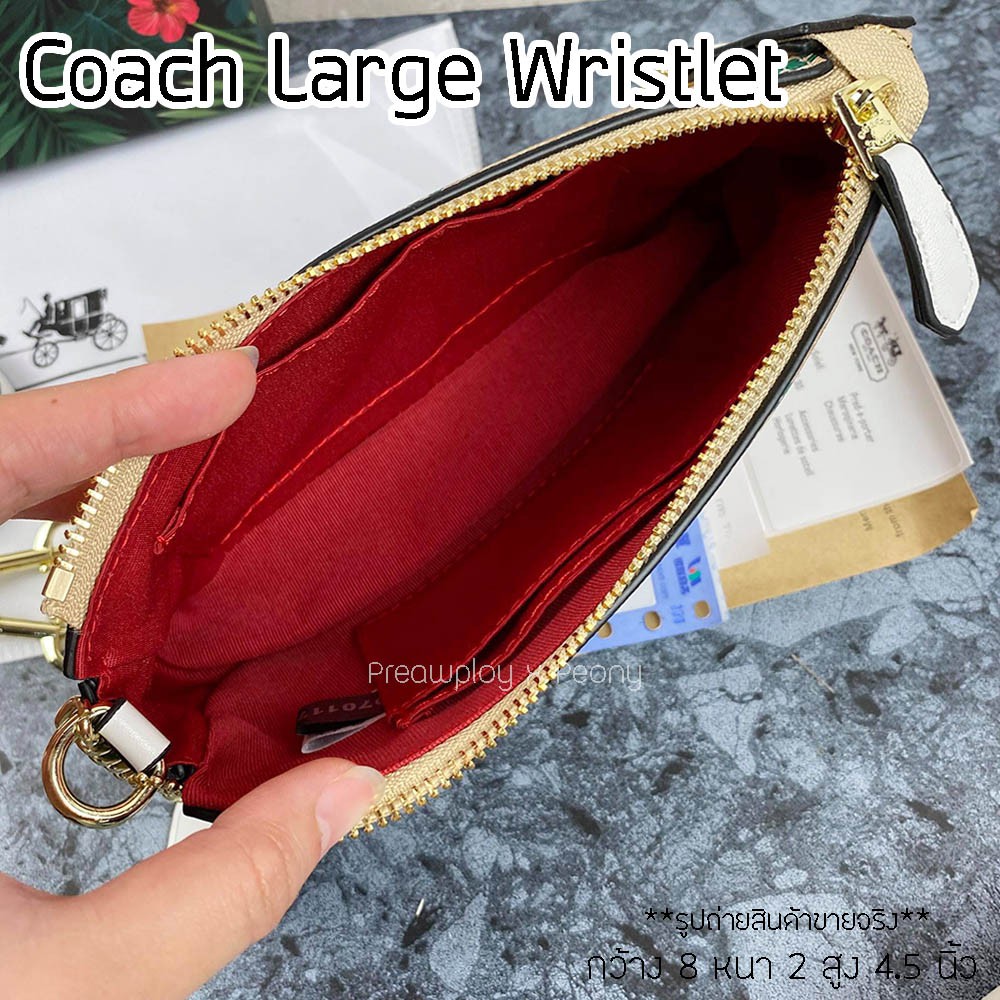 กระเป๋าสะพาย-คล้องแขน-coach-large-wristlet-ขนาด-8-นิ้ว-งานปั้ม-พร้อมส่ง-พร้อมส่ง-พร้อมส่ง-กระเป๋าสะพายและคล้องแขนรุ