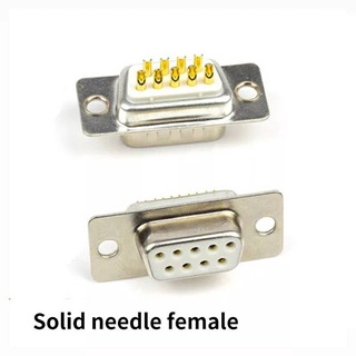 Gold-Plated DB9-pin Serial COM หัว D-SUB ปลั๊ก RS232คู่แถว PLC Connector 485พอร์ต HIFI