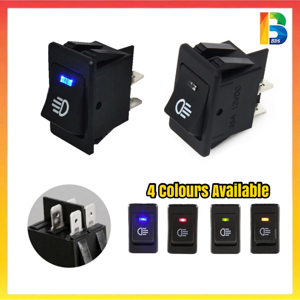LED ON OFF SWITCH ตัวบ่งชี้สําหรับรถยนต์/หลอดไฟหมอก Suiz ASW-17D สายไฟ ...