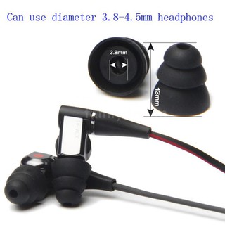 F&amp;D 3 คู่ 6 ชิ้น สามชั้น ซิลิโคนในหู หูฟังครอบคลุมหมวกเปลี่ยนเอียร์บัดเคล็ดลับหน่อหูฟัง ครอบหูฟัง