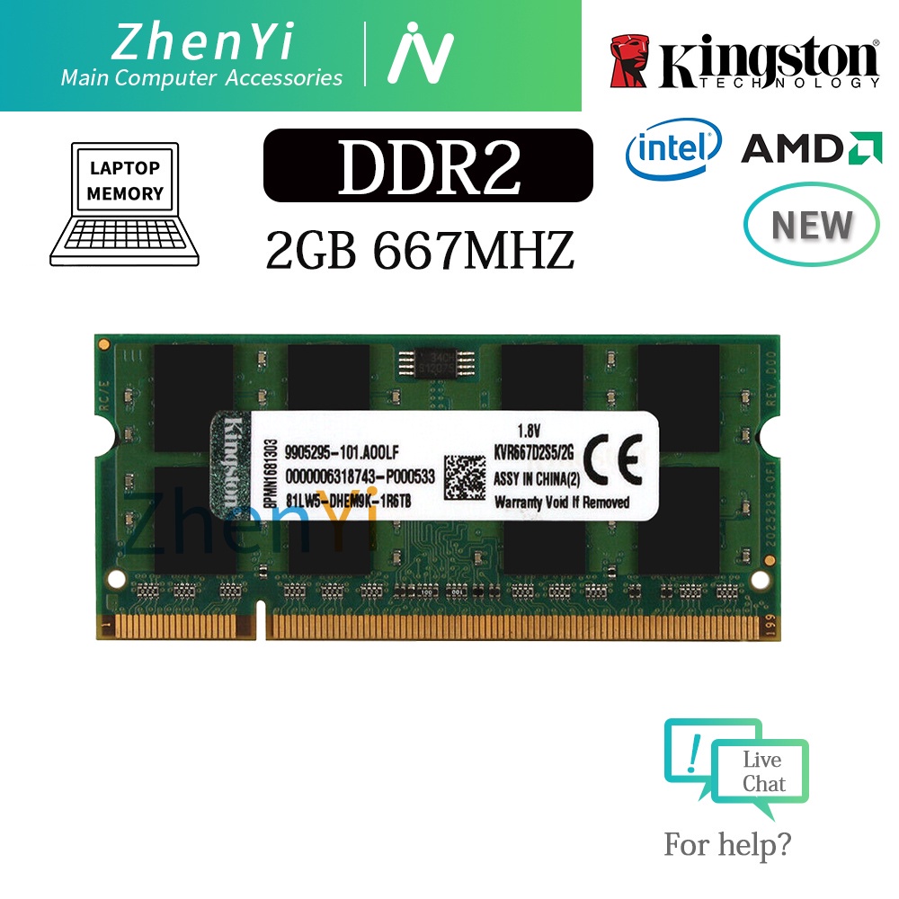 Kingston 2Gb Ddr2 667Mhz Pc2-5300S Kvr667D2S5/2G Sodimm สมุด