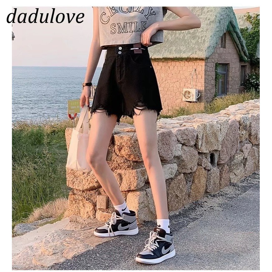 dadulove-2022-summer-new-denim-shorts-high-waist-loose-wide-leg-ripped-pants-niche-fashion-womens-clothing