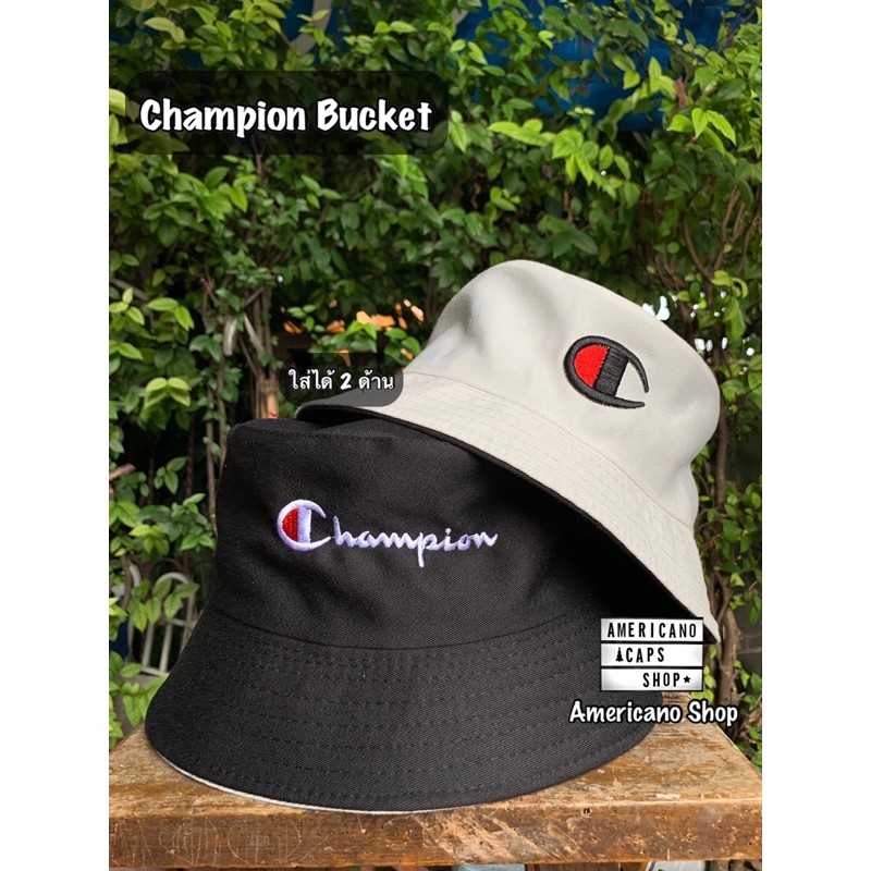 ภาพหน้าปกสินค้าหมวกบักเก็ต Champion ใส่ได้ 2 ด้าน ลดราคาพิเศษ จากร้าน rapeepatgino1 บน Shopee