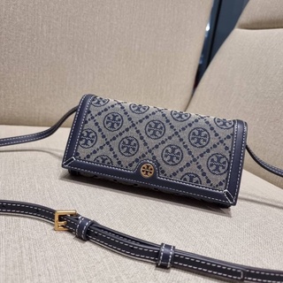 TORY BURCH T MONOGRAM JACQUARD CROSSBODY WALLET