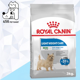 [ ex.03/24 ] Royal Canin 3kg. Mini Light Weight Care  อาหารสุนัข สูตรควบคุมน้ำหนักตัว สุนัขโตพันธุ์เล็ก