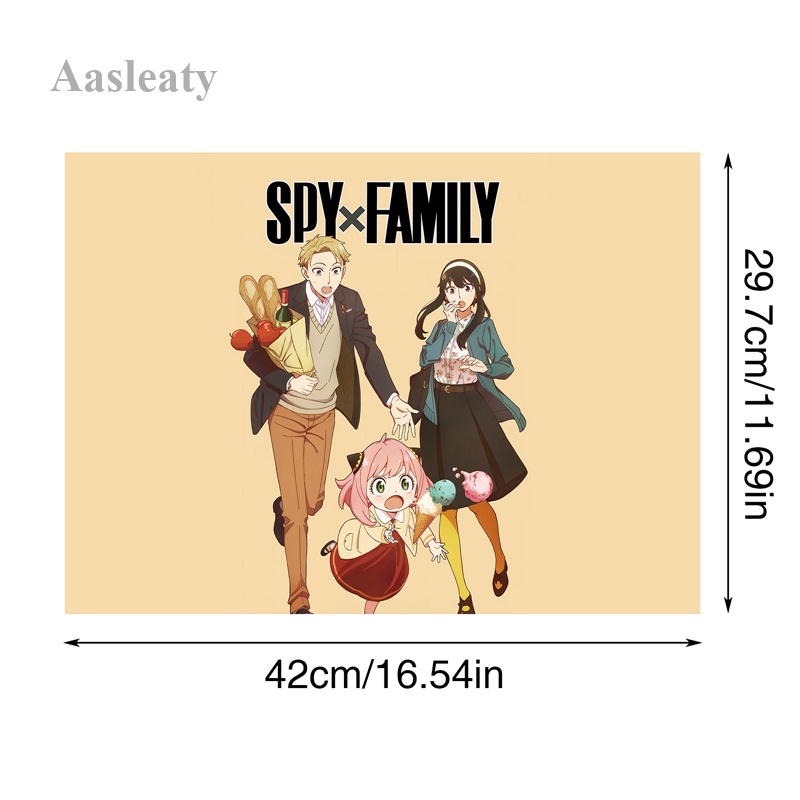 โปสเตอร์ผ้าไหม-พิมพ์ลาย-spy-family-ขนาด-a3-สําหรับครอบครัว