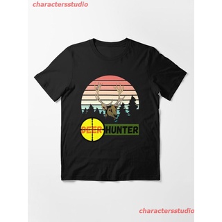 New Sniper Deer Hunter Essential T-Shirt เสื้อยืด ดพิมพ์ลาย เสื้อยืดผ้าฝ้าย คอกลม cotton ความนิยม sale Unisex