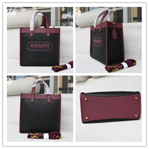 f-a-ของแท้-100-coach-c0774-field30-tote-bag-ladies-crossbody-bag-shopping-bag-handbag-handbag-vintage-badge-leather