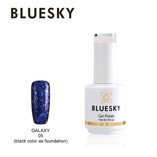 สีเจล สีเจลกาแล็คซี่  Bluesky gel polish Galaxy5 สีน้ำเงิน