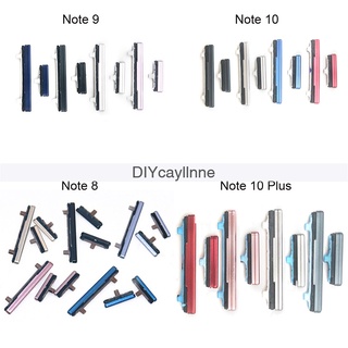 ปุ่มปรับระดับเสียง และปุ่มด้านข้าง แบบเปลี่ยน สําหรับ Samsung Galaxy Note 8 Note 9 Note 10 Plus Note 8 9 10 Plus