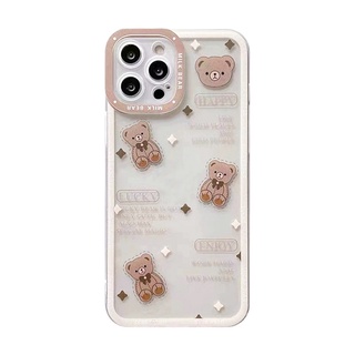 เคสโทรศัพท์มือถือแบบนิ่ม กันรอยเลนส์กล้อง ลายหมีนม สําหรับ OPPO A76 A36 A53 A33 A52 A92 A31 A94 A93 A74 A95 A54 A16 A15 A15S A5 A9 2020 A7 A5S AX7 A3S A12e Reno 5F 4F 7 6 5 4 4G 5G F11 F9