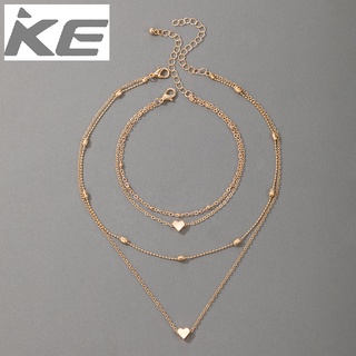Jewelry Love Geometric Simple MultiBracelet Necklace Two-piece Combination Women for girls for