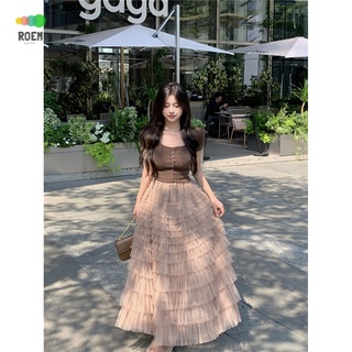 Nini autumn new · high waist sweet loose mesh Pengpeng skirt long skirt new sexy skirt cake skirt 2022