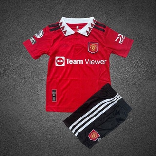 สินค้า เสื้อแมนยูเด็ก ชุดฟุตบอลเด็ก ชุดกีฬาเด็ก (เสื้อ+กางเกง) แมนยู ฤดูกาลใหม่ล่าสุด 2021-2022