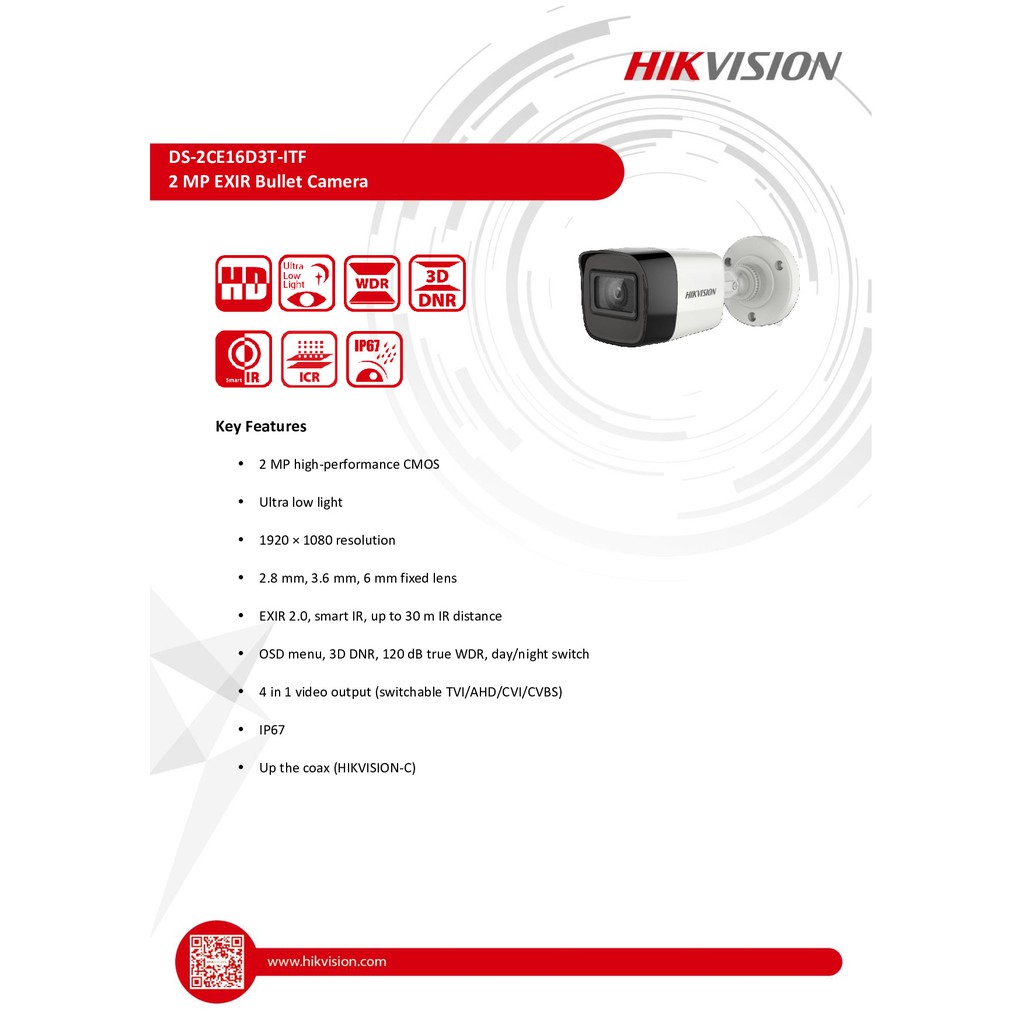 hikvision-กล้องวงจรปิด-2mp-รุ่น-ds-2ce16d3t-itf-3-6-mm