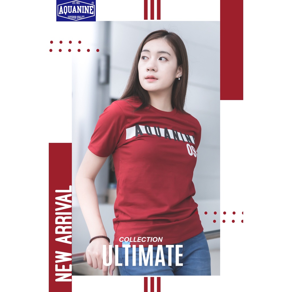 aquanine-เสื้อยืด-รุ่น-ultimate-เสื้อยืดผู้หญิง-สีแดง-ลิขสิทธิ์แท้