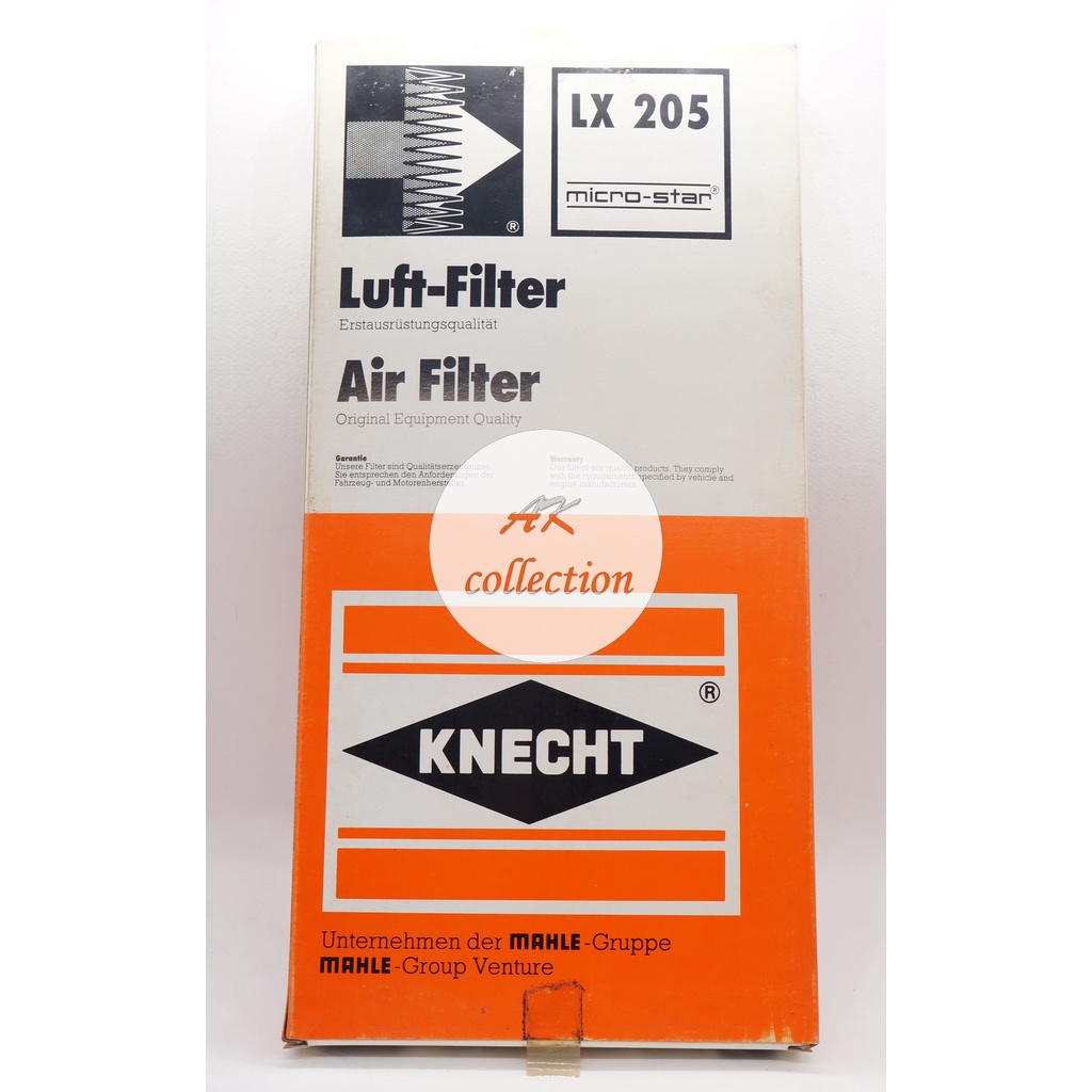 bmw-กรองอากาศ-ไส้กรองอากาศ-air-filter-knecht-lx-205-bmw-บีเอ็ม-รุ่น-e12-m10-520i-lx205