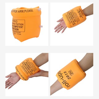 ภาพขนาดย่อของสินค้า(no brand) ปลอกแขนถุงลมชูชีพ สำหรับผู้หัดว่ายน้ำ ระบบ 2 ถุงลม