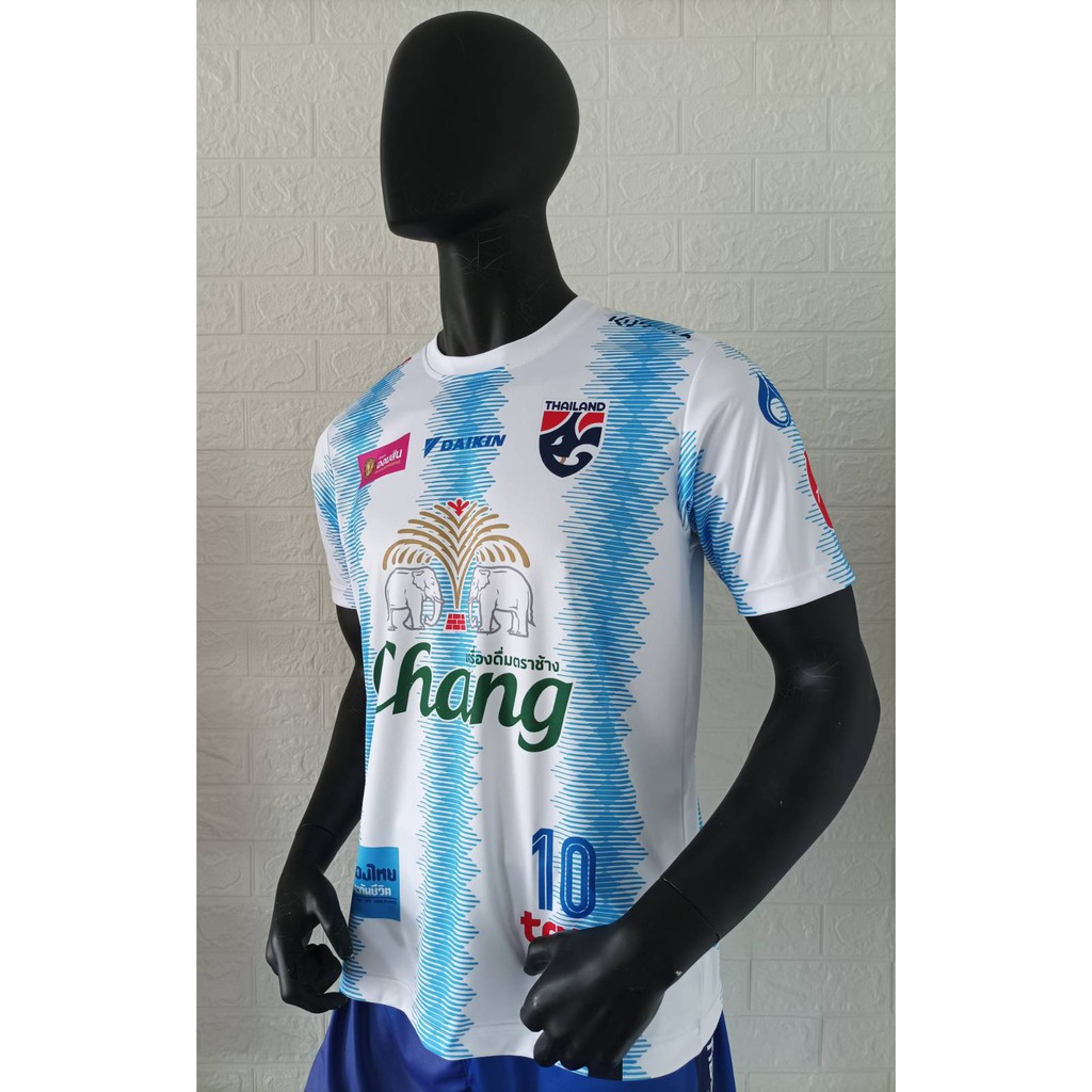 เสื้อซ้อมฟุตบอลทีมชาติไทย-พิมพ์ลายทั้งตัว-สีขาว-ร้านบอลไทย-ballthaifc-sport