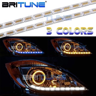 Britune แถบไฟเลี้ยว LED DRL แบบยืดหยุ่น อุปกรณ์เสริม สําหรับติดมุมไฟหน้ารถยนต์