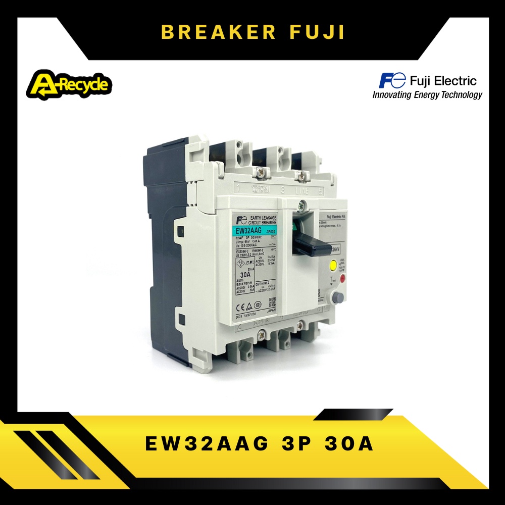 fuji-elcb-ew32aag-3p-30a-30ma-breaker-100-230vac