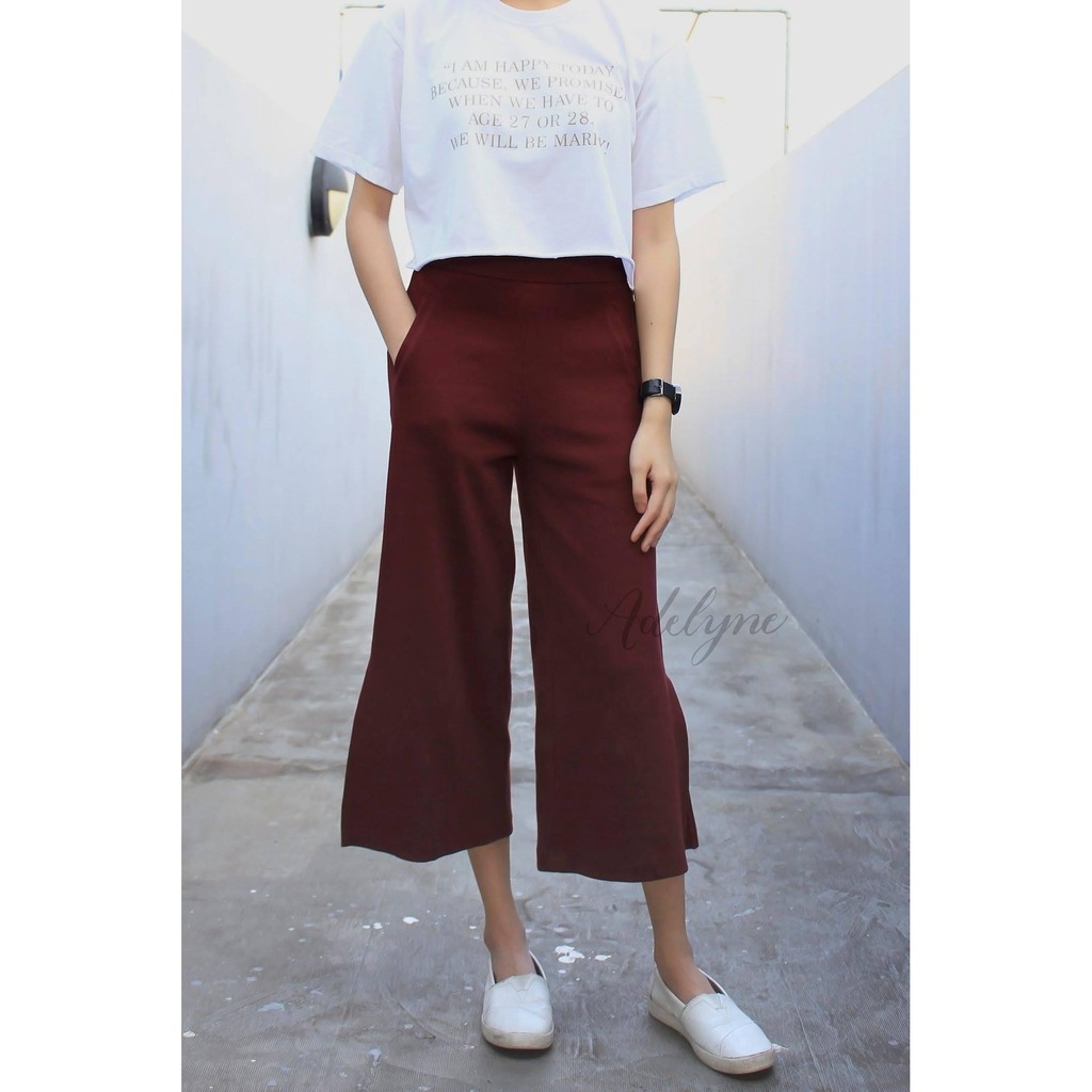 adelyne-judie-trousers-กางเกงขายาว-เบอร์กันดี้