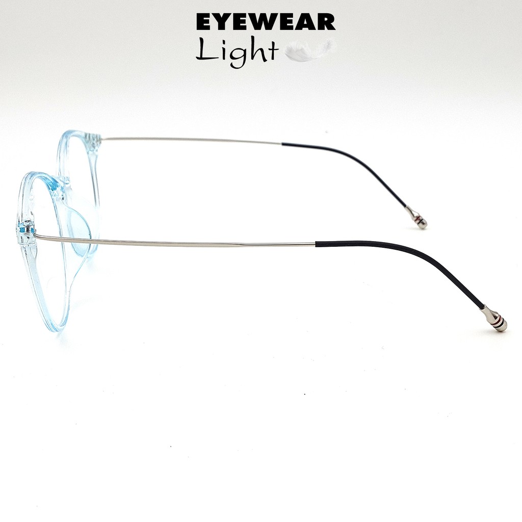 กรอบแว่นตา-รุ่น-18011-สีดำฟ้า-ทรงกลม-vintage-น้ำหนักเบา-ลดราคาถูก-จำนวนจำกัด