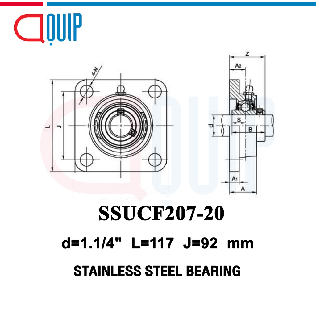 ssucf207-20ehb-ldk-ตลับลูกปืนตุ๊กตา-สเตนแลส-sucf207-20ehb-stainless-steel-bearing-ssucf207-20-ehb