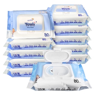 ภาพขนาดย่อของภาพหน้าปกสินค้าYOULI ทิชชู่เปียก Baby Wipes 80แผ่น กระดาษทิชชู่เปียก ผ้าเปียก ทิชชู่เปียกเด็ก ทิชชูเปียกเด็กอ่อน จากร้าน jackson390412 บน Shopee ภาพที่ 8