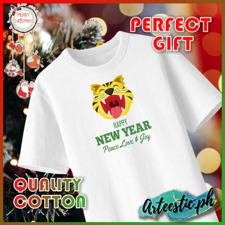 [S-5XL]ผ้าฝ้าย 100% [S-5XL]2023 เสื้อยืด CHRISTMAS HAPPY NEW YEAR TSHIRT DESIGN 34 High Quality Cotton Unisex 7 Colors A
