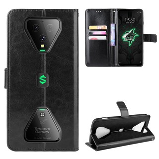 เคสสำ Xiaomi Black Shark 3 Case Flip PU Leather Phone Casing Black Shark3 คสโทรศัพท์มือถือ Back Cover