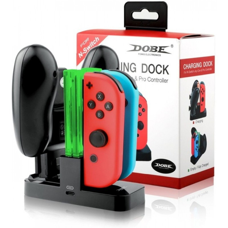ภาพหน้าปกสินค้าส่งไวจากไทย แท่นชาร์จจอย Nintendo Switch ยี่ห้อ Dobe ของแท้: 4 joycon จากร้าน happy_sport.th บน Shopee
