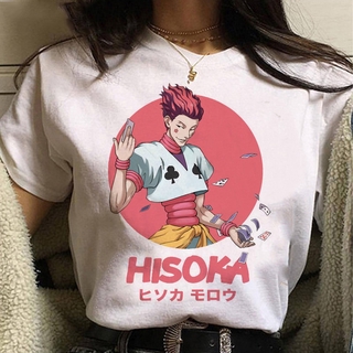 【🔥🔥】เสื้อยืด พิมพ์ลายการ์ตูนอนิเมะ Hunter X Hunter Hisoka MOROW แฟชั่นฤดูร้อน สไตล์ฮาราจูกุ สําหรับผู้หญิง