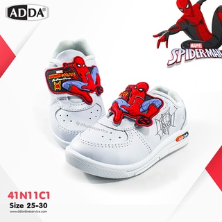 รองเท้านักเรียนเด็กผู้ชาย รองเท้าพละ ลายสไปเดอร์แมน (Spider Man) ADDA สีขาว รุ่น 41N11 สีดำ รุ่น 41A11,41A16